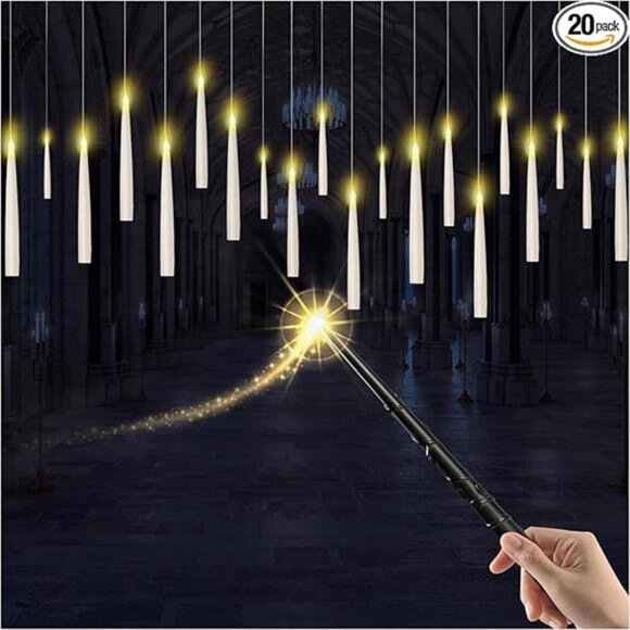 20PCS Floating LED Candles with Wand - Flickering Warm Light - Picture 7 of 7